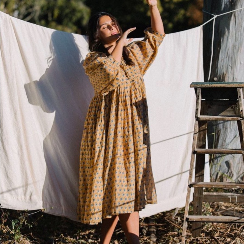 Daughters of India Sandalwood Kyra Midi Dress
